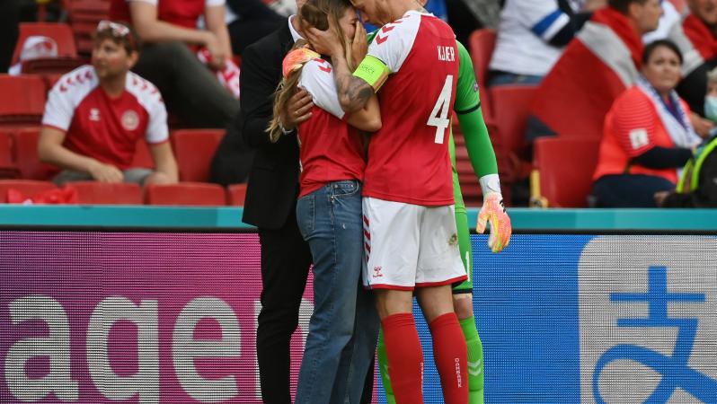 Simon Kjaer with Sabrina Kvist