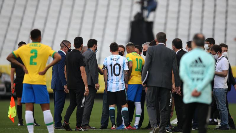 Brazil vs Argentina suspended