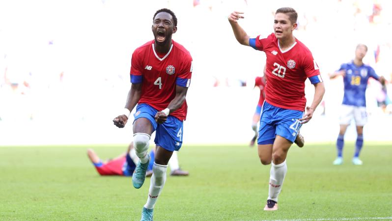 Gol de Costa Rica vs Japón
