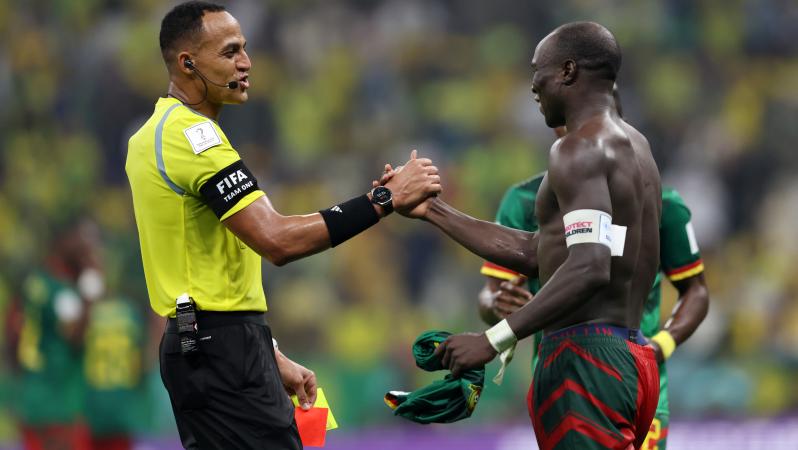 Vincent Aboubakar red card vs Brazil