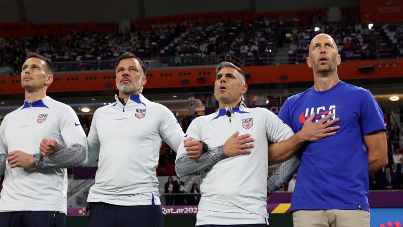 Anthony Hudson and USMNT staff