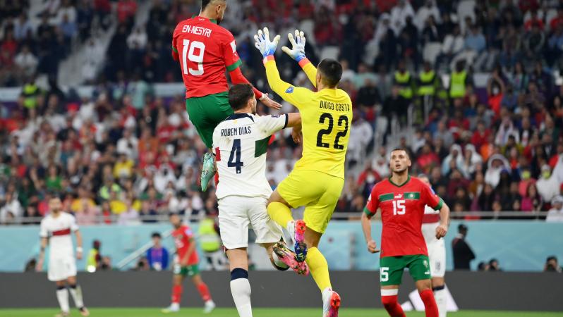 Youssef En-Nesyri channels his inner Ronaldo to score against Portugal