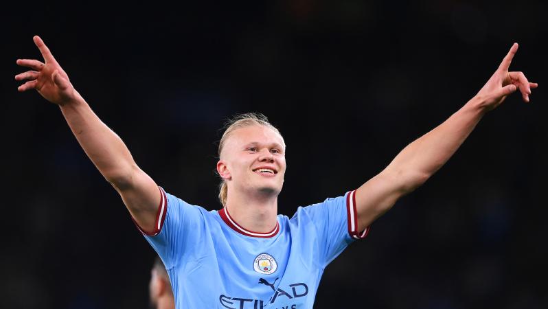 Erling Haaland 35th EPL goal sets record