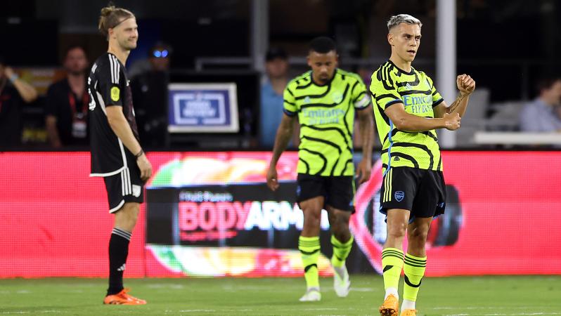 2023 MLS All-Star Game: Leandro Trossard celebrates a goal