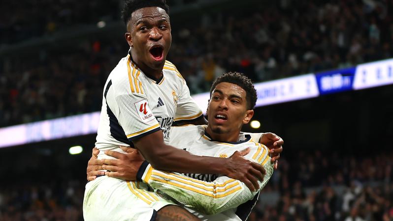 Vinicius Jr. and Jude Bellingham celebrate goal