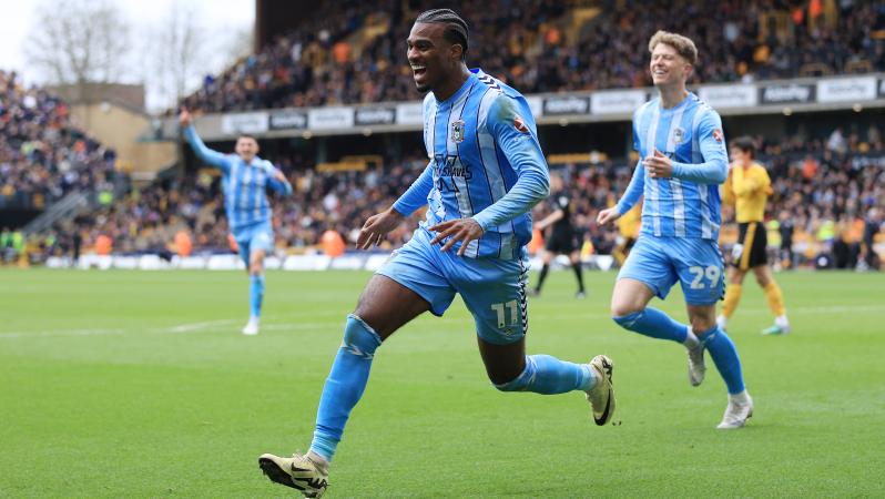 Haji Wright goal against Wolves in FA Cup quarterfinals