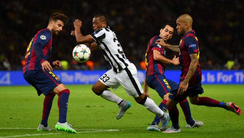 Patrice Evra and Gerard Pique