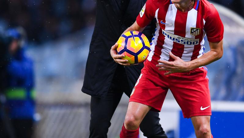 Filipe Luís and Diego Simeone