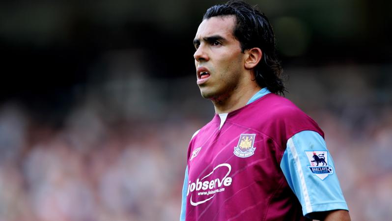 Carlos Tevez with West Ham