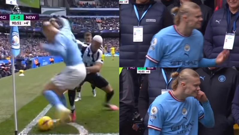 Erling Haaland corner flag