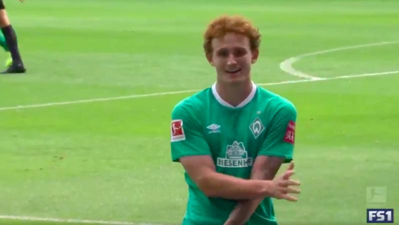 Josh Sargent Werder Bremen goal vs Augsburg