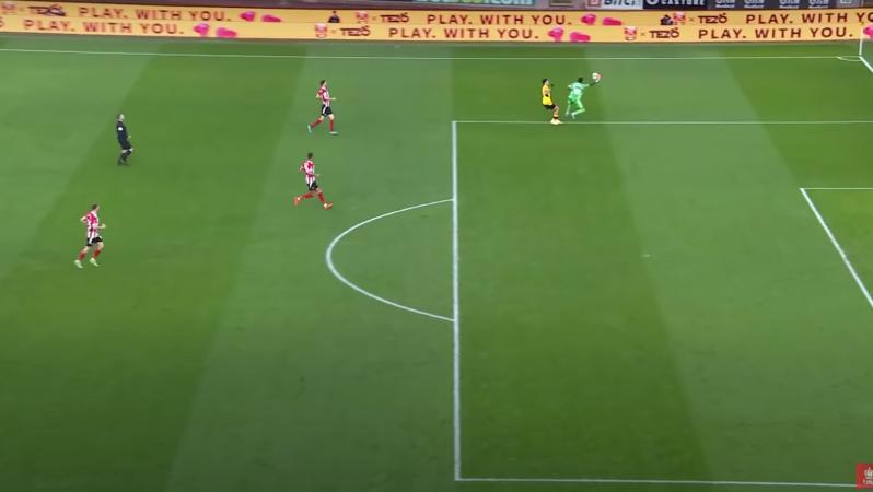 Asistencia de Raúl Jiménez vs Sheffield United