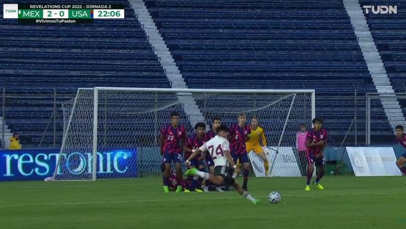 Joshua Mancha free kick goal vs USMNT U-20