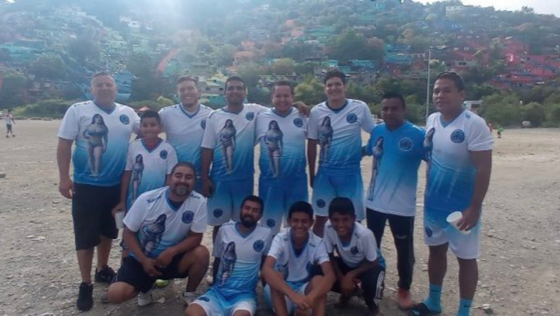 Karely Ruiz on a soccer jersey