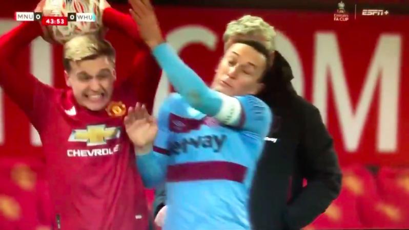 Mark Noble throw-in tackle