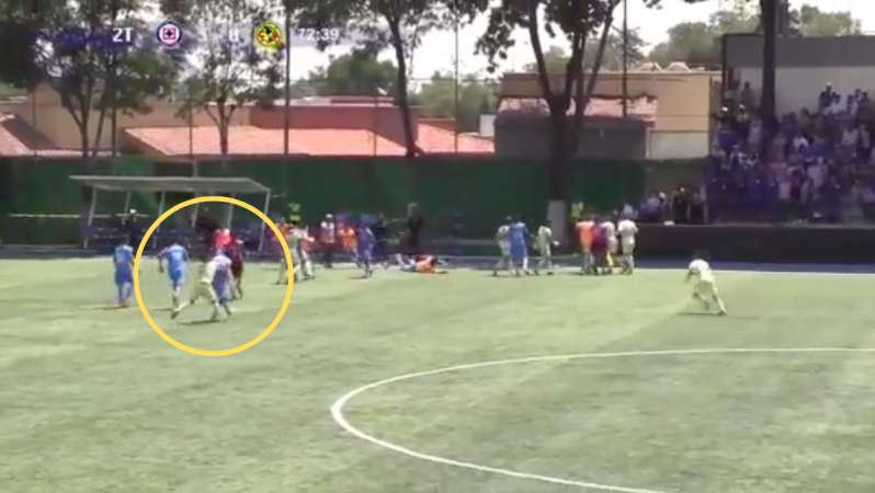 Pelea América Cruz Azul Sub-18