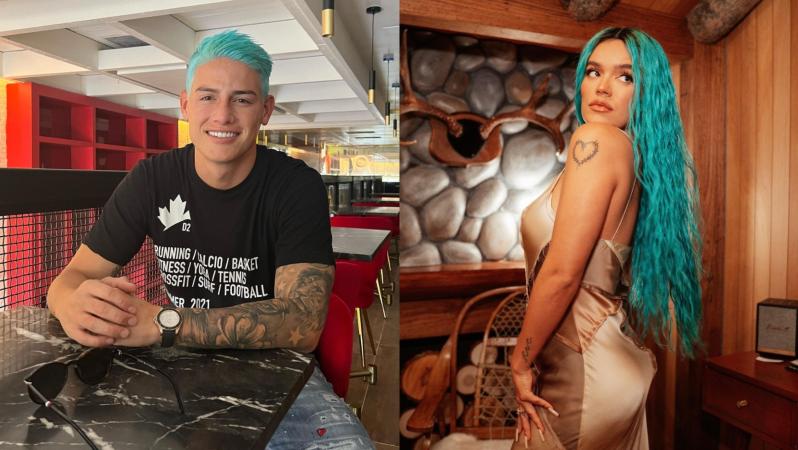 Pelo James Rodríguez y Karol G