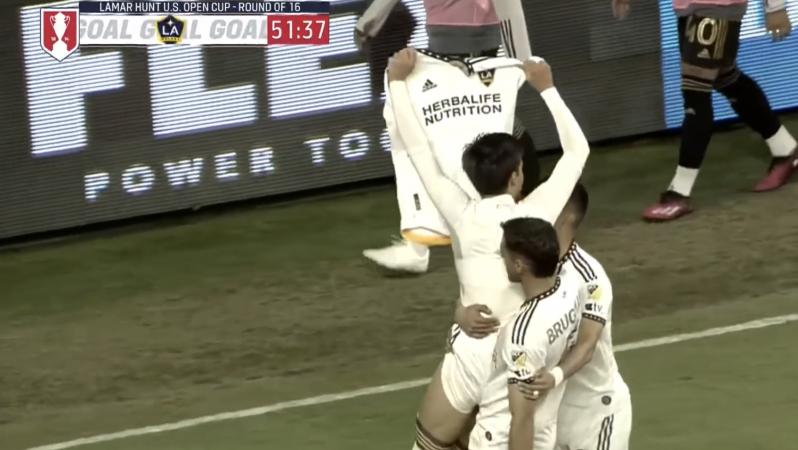 Riqui Puig celebration vs LAFC