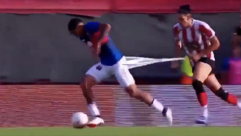 Defender Pulls Shorts Off Opponent