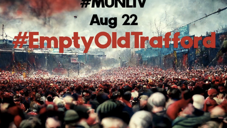 Empty Old Trafford is trending on Twitter