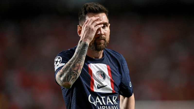 Lionel Messi in PSG's Champions League match against Benfica