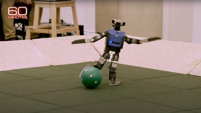 Google robots play soccer