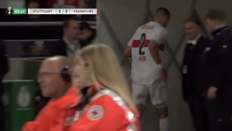 Waldemar Anton exits the game in search of relief