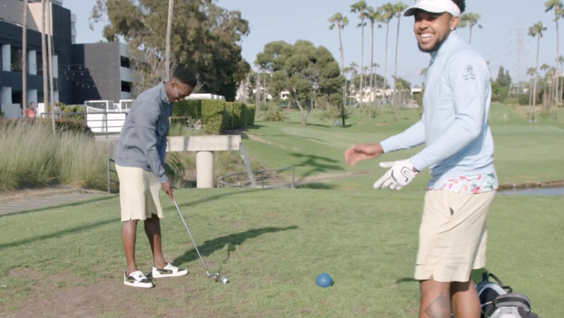 Balogun golf lessons with coach McKennie