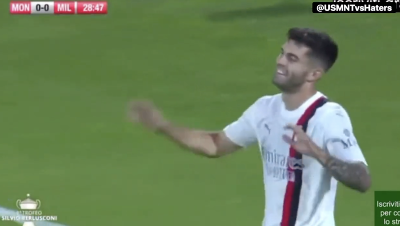 Pulisic first AC Milan goal