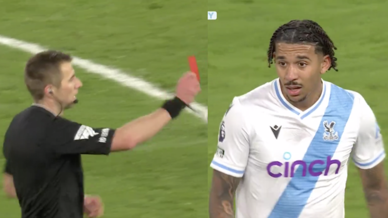 Chris Richards red card accident