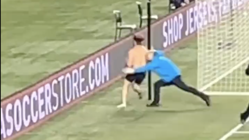 Canada Streaker Tackled