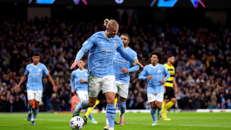 Haaland Drogba celebration