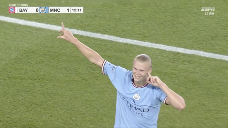 First Erling Haaland Manchester City Goal