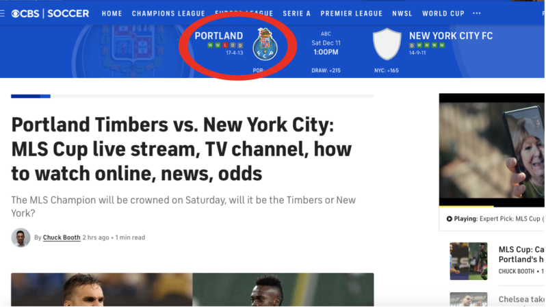 CBS MLS Cup Fail