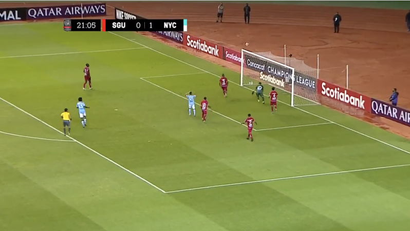 NYCFC Crossbar Shot