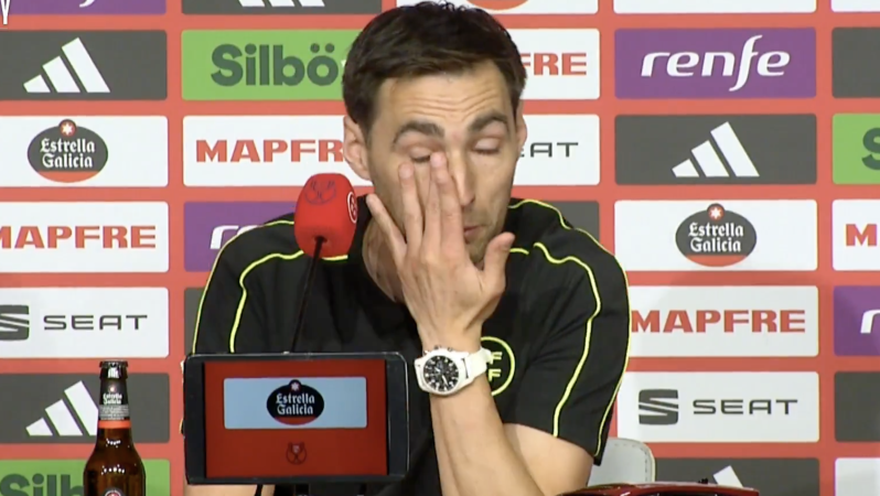 Copa del Rey referee crying