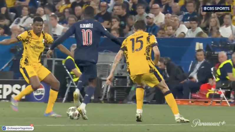Dembele backheel vs Inter