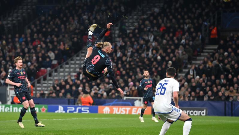 Haaland shot vs Copenhagen 