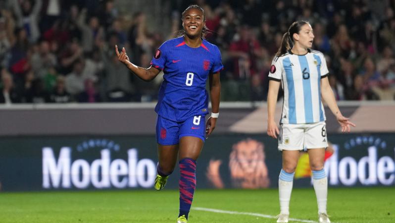 Jaedyn Shaw vs Argentina