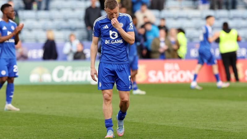 Jamie Vardy relegation post