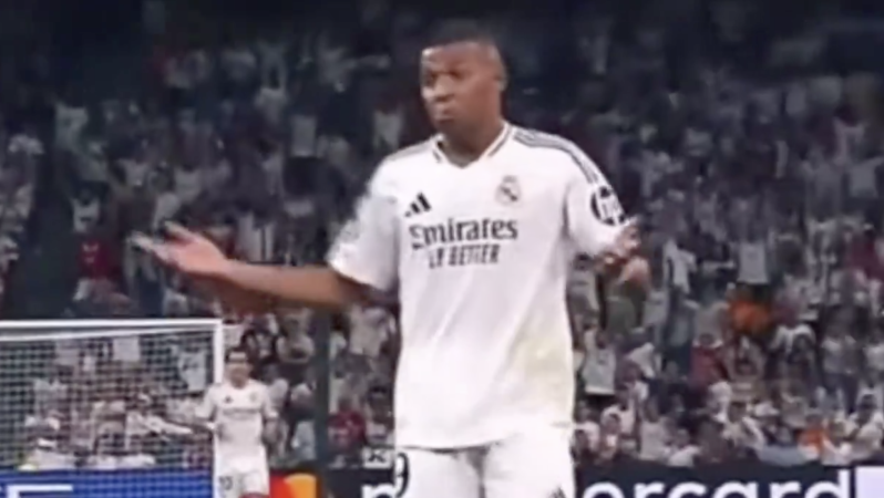 Mbappé reaction to Endrick goal