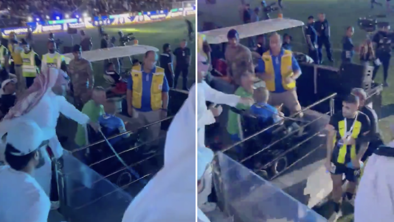 Saudi fan whips player in Super Cup final