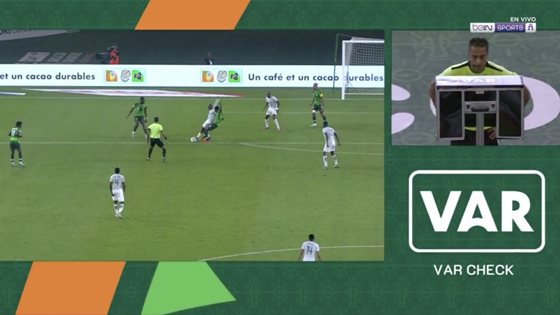 VAR gives South Africa penalty kick