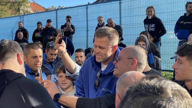 Atalanta fans visit Ilicic