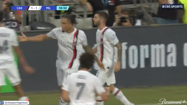 Pulisic assist vs Cagliari 