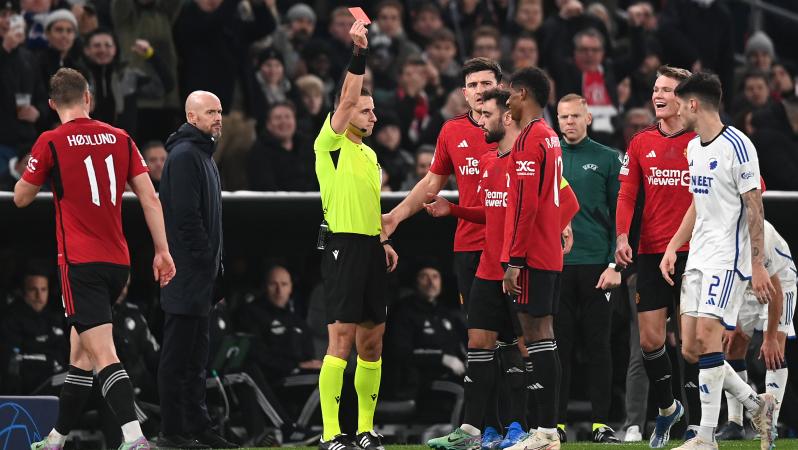 Rashford red card vs Copenhagen 