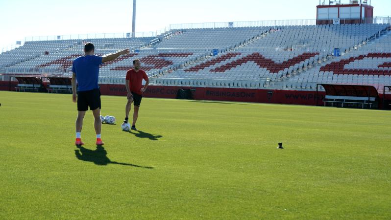 Landon Donovan and Jordan Morris