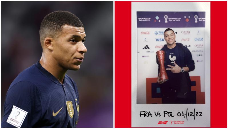 Why is Kylian Mbappé hiding the Budweiser logo?