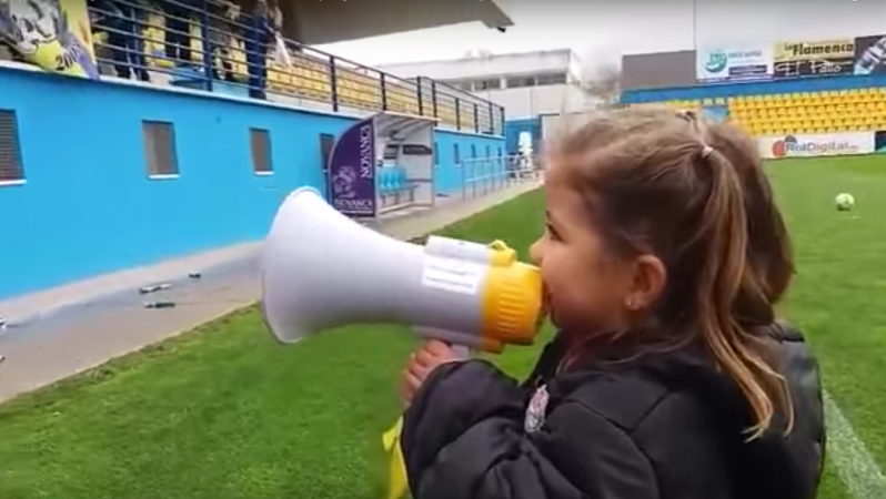Little Girl Leads Alcorcon Fans