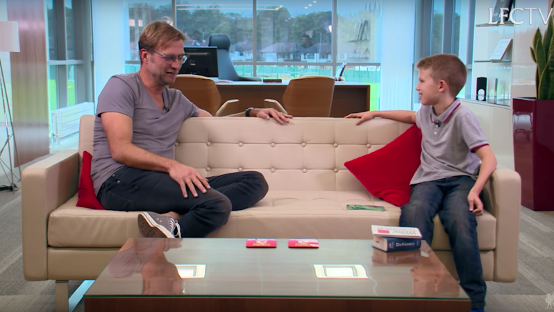 Jurgen Klopp and Kids Reporter